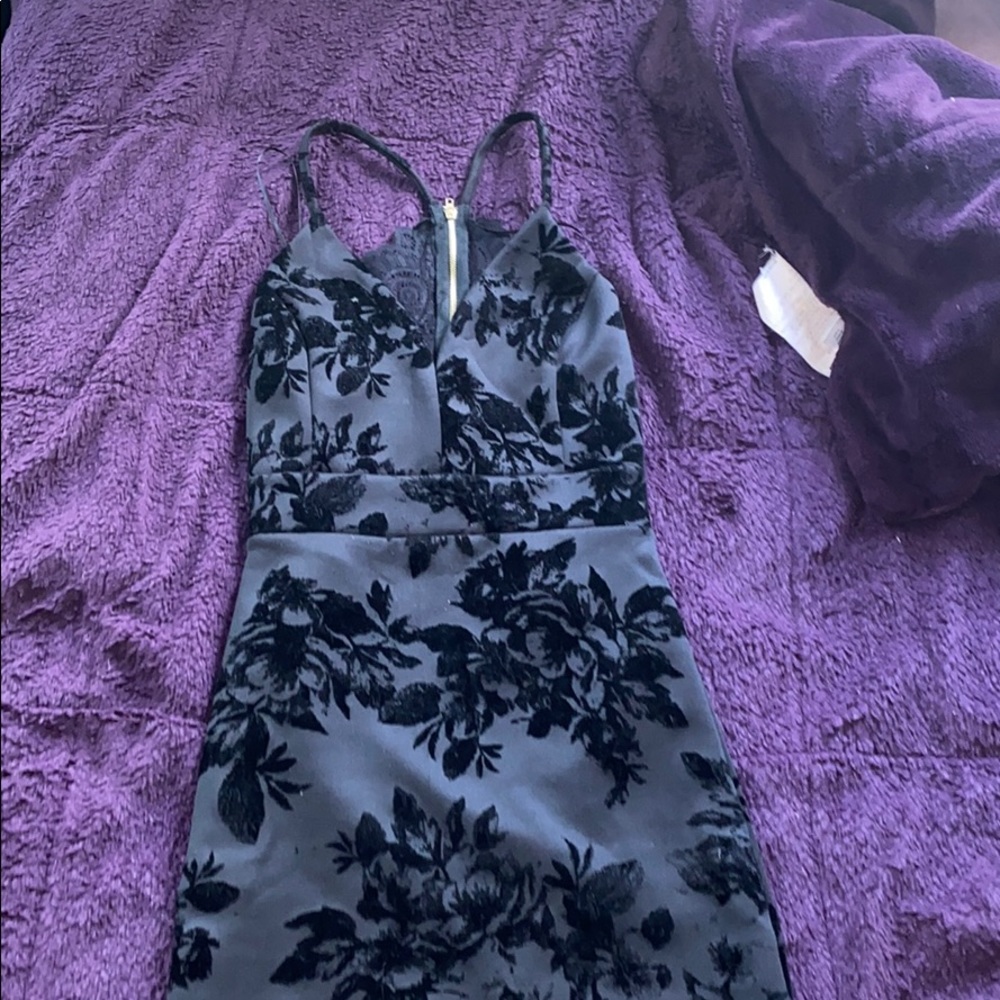 Black Floral Patterned Dress from Windsor
